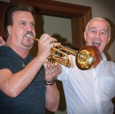 Al Chez and Doug Roblin at rehearsal (Haeyneo, October 7, 2018)
Photo by Eric McConachie
Keywords: 2018