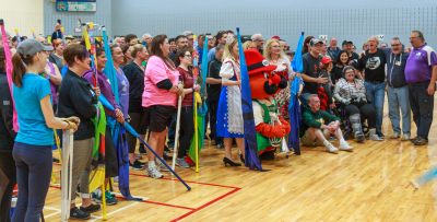 Some of the Oktobercorps participants (Oktobercorps rehearsal, May 12, 2018) 
Photo by Bob Carell
Keywords: 2018