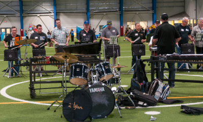 Some of the drummers (Oktobercorps rehearsal, May 12, 2018) 
Photograph by Eric McConachie
Keywords: 2018