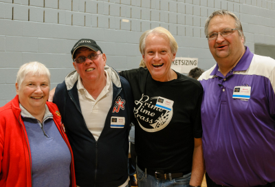 Jean Weiler, Barry Woods, Mark Sinden and Mark Sichewski (Oktobercorps rehearsal, May 12, 2018) 
Photograph by Eric McConachie
Keywords: 2018
