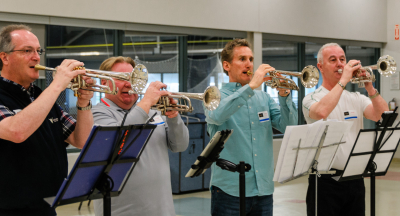 Members of Oktobercorps (Oktobercorps rehearsal, May 12, 2018)
Photo by Eric McConachie
Keywords: 2018