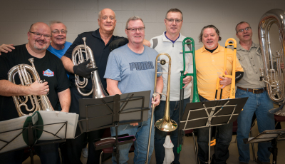 Lower voices for the Stage Band float (Oktobercorps rehearsal, October 6, 2018)
Photo by David Johns
Keywords: 2018