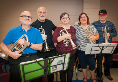 Barry, Bob, Heather, Diane and Rick (Oktobercorps rehearsal, October 6, 2018)
Photo by David Johns
Keywords: 2018
