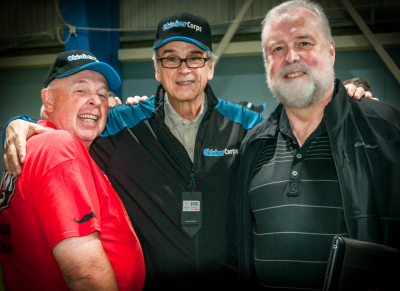 Rick Shearer, David Johns and Brian Hogan (Oktobercorps rehearsal, October 6, 2018)
Photo by Eric McConachie
Keywords: 2018