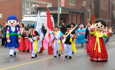 Korean contingent (KW Oktoberfest Parade, Oct 8, 2018)
Photo by Eric McConachie
Keywords: 2018