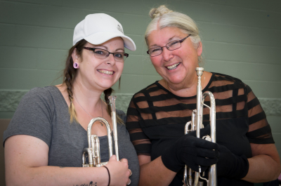 A couple of trumpets (Oktobercorps rehearsal, Sept 9, 2018)
Photo by David Johns
Keywords: 2018