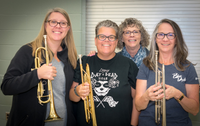 Some of the trumpets (Oktobercorps rehearsal, Sept 9, 2018)
Photo by David Johns
Keywords: 2018