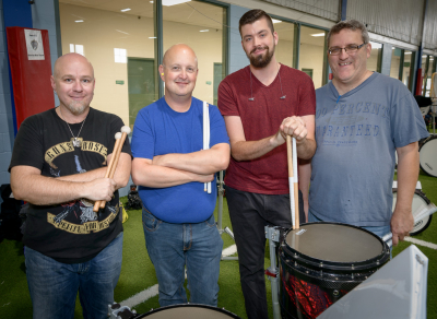 Some drummers (Oktobercorps rehearsal, Sept 9, 2018)
Photo by David Johns
Keywords: 2018
