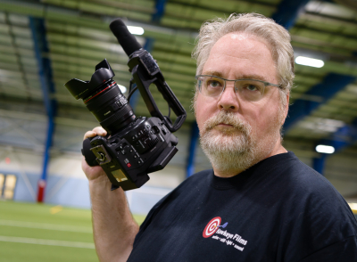 David Delouchery, photographer/videographer (Oktobercorps rehearsal, Sept 9, 2018)
Photo by David Johns
Keywords: 2018