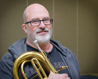 A Baritone player (Oktobercorps rehearsal, Sept 9, 2018) 
Photo by David Johns
Keywords: 2018