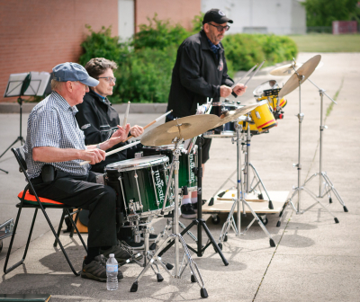 Lorne, Judy and Doug (Rehearsal, Kitchener, June 10, 2018) 
Photo by David Johns
Keywords: 2018
