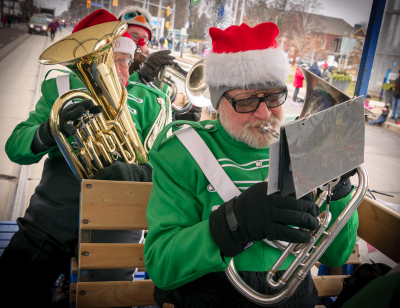 Front to Back: Barry, Brian and Matt, Optimists Alumni (Etobicoke Santa Parade, 2018)
Photo by David Johns
Keywords: 2018