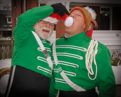 Bob and Rick, Optimists Alumni (Guelph Santa Parade, 2018) 
Photo by Eric McConachie
Keywords: 2018