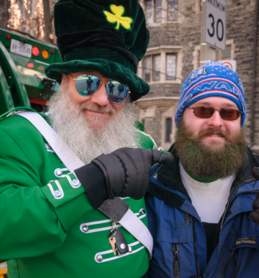 Keith and Matt, Optimists Alumni (Toronto, St Pat's Parade, 2018)
Photo by Eric McConachie
Keywords: 2018