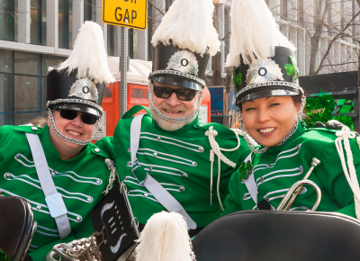 Liz, Barry and Soo, Optimists Alumni (Toronto, St Pat's Parade, 2018)
Photo by Eric McConachie
Keywords: 2018