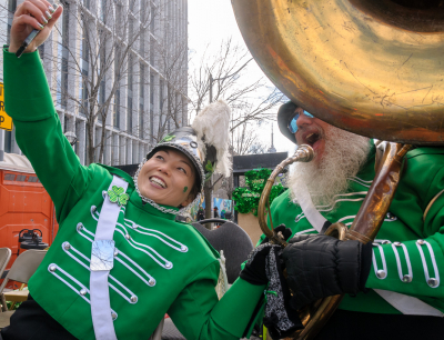 Soo and Keith, Optimists Alumni (Toronto, St Pat's Parade, 2018)
Photo by Eric McConachie
Keywords: 2018