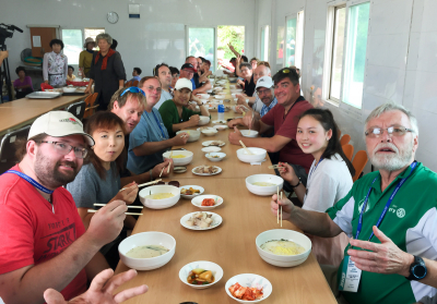 Optimists Alumni sharing a meal (Jeju, South Korea, 2019)
Photo by Lindsay and Laura Weiler
Keywords: 2019