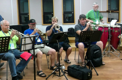Rick, Geof, Kevin, Jason and Ken, Optimists Alumni rehearsing (Jeju, South Korea, 2019)
Photo by Lindsay and Laura Weiler
Keywords: 2019