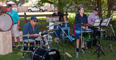 Ric, Doug, Ken, Judy and Lorne, Optimists Alumni (Woods BBQ, 2019)
Photo by Eric McConachie
Keywords: 2019
