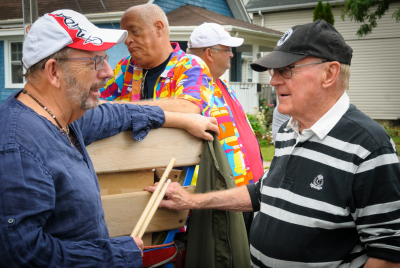 Doug, Mike, Mark and Lorne, Optimists Alumni (Grape Festival, 2019)
Photo by Eric McConachie
Keywords: 2019