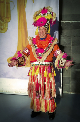 Mark Sichewski in his Mummers costume (Jeju, 2019)
Photo by Judy Ferguson
Keywords: 2019