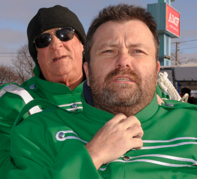 Mike Lang and Jay Walsh, Optimists Alumni (Kitchener Santa Parade, 2019)
Photo by Eric McConachie
Keywords: 2019
