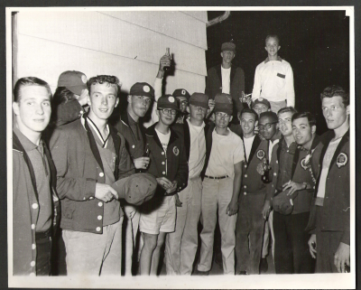 Some of the guys in 1960
Very Back: Ron Prokop, Glen Copp
Front Row: Al Punkari, Len Perrin, Bob Owen, Jim Fletcher, Henry Beben, Warren Mills, Harry Clark, Hector Roberts, Glenn Durish, Joe Gianna, Ivor Bramley

Photo submitted by Phil Hennings
Keywords: 1960