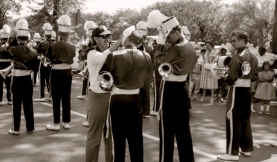 Ed Nanni helps cool off corps members (Emancipation Day, Windsor, 1960)
Photo by Don Daber
