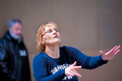Jackie Nicholls, DM, at rehearsal (Kitchener, 2012)
Photo by David Johns
Keywords: 2012