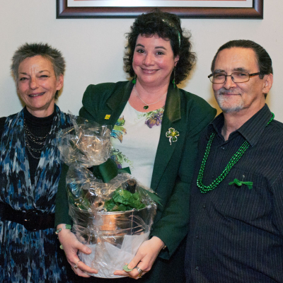 Holly Adam, Sue Hogan and Ron Smith (Wearing of the Green, 2012)
Photo by David Johns
Keywords: 2012