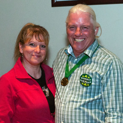 The DJ for the evening and his helper. (Wearing of the Green, 2012)
Photo by David Johns
Keywords: 2012