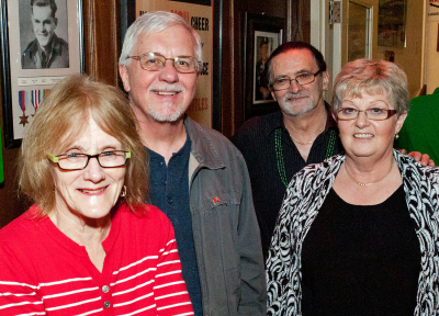 Mary, ?, Ron and Jan Smith (Wearing of the Green, 2012)
Photo by David Johns
Keywords: 2012