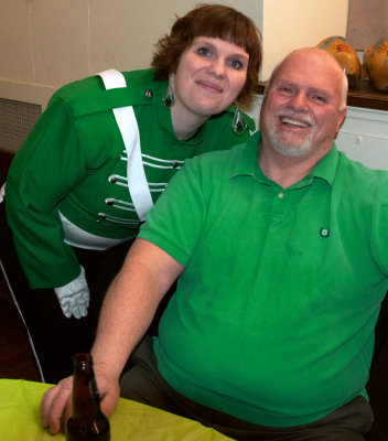 Taunia Borsellino (Rick's daughter) and Rick Tracey (Wearing of the Green, 2012)
Photo by Eric McConachie
Keywords: 2012
