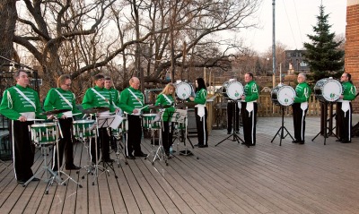Optimists Alumni drum line (Wearing of the Green, 2012)
Photo by Eric McConachie
Keywords: 2012