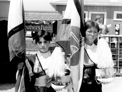 (L-R): Tami Fisher, Loretta Moore of Toronto Optimists (probably 1975)
Photo by Don Daber
Keywords: 1975