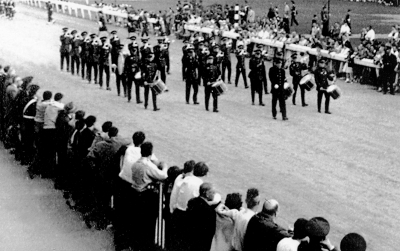 7th Artillery Trumpet Band at the Dufferin Race Track (1955)
Photo submitted by Phil Hennings
Keywords: 1955