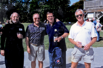 Paul Thompson, Mark Wicken, Dave Johns, Len Perrin (1998 reunion picnic)
Photo by Frans Rood
Keywords: 1998