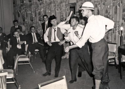 Ronn Prokop, Jim McConkey and Dave Johns doing a skit based on Officer Krupke (1963?)
Submitted by David Johns
Keywords: 1963