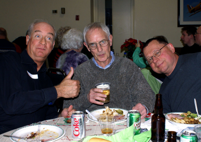 "Bari" nice guys: Mike Lang, Paul Blanchard & Joe Lasko (Belated Christmas party, Jan. 2008)
Photo by Tom Mellors
Keywords: 2008