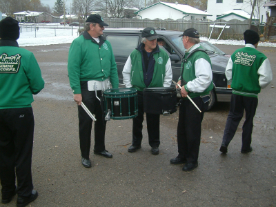 Some drummers at Ric Brown's before Oshawa parade (2005)
Photo by Frank Rood
Keywords: 2005