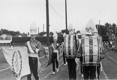 John Rood, rookie year carrying the championship flag East York Stadium, Toronto (1967)
Photo by Frank Rood
Keywords: 1967