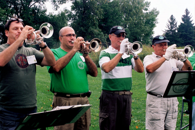 Gerry Bencze, Peter McCusker, Jack Roberts and Terry Sweeney (Reunion 2008)
Photo by Eric McConachie
Keywords: 2008