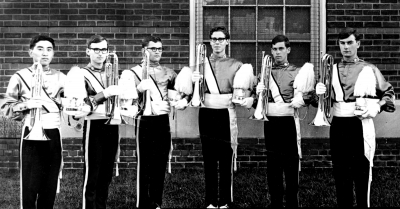 Toronto Optimists French Horns (1967)
(L-R)
Art Tamaki, Alan Acron, John McAlpine, Mike Thys, Brian Byrne, Bob Burman
Keywords: 1967