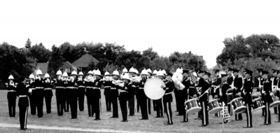 RCASC Trumpet Band at Dufferin Race Track (1955)
Photo submitted by Phil Hennings
Keywords: 1955