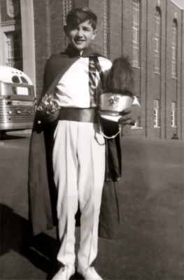 John McAlpine when he was in Del, before a Christmas parade (1961)
John marched with Del, then Optimists, then Boston. Later he instructed Optimists. Unfortunately I have yet to find a good shot of John from his days in Optimists.
