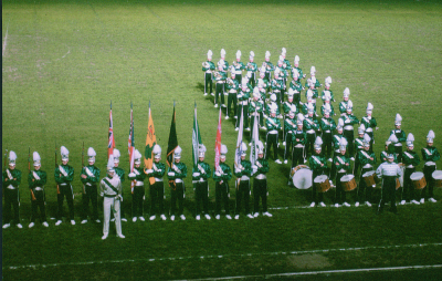The last time the corps wore the old uniforms (Junior International, Varsity Stadium, 1962)
Photo submitted by Frank Rood
Keywords: 1962