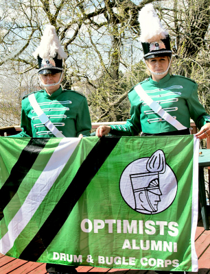 Susan Roberts & Glenda Tokiwa in new uniforms, with a new flag (May, 2007)
Photo by Frans Rood
Keywords: 2007