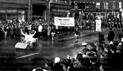 Toronto Optimists in a parade on Yonge Street (1960?)
Submitted by Phil Hennings
Keywords: 1960