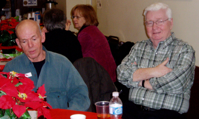 Al Miller and Jim Dwyer, January Party (2008)
Photo by Jan Burgess
Keywords: 2008
