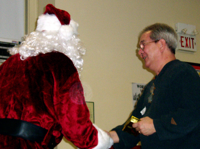 Ron Chong with Santa, January Party (2008)
Photo by Jan Burgess
Keywords: 2008